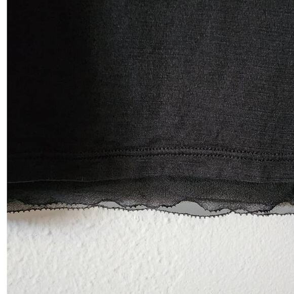 Eileen Fisher Silk Blend Ruffle Front Soft-V Tank Dress Black Size Small - Picture 7 of 7